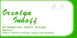 orsolya inhoff business card